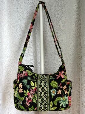 Vintage Y2K Vera Bradley On the Go Crossbody Shoulder Bag Purse in Botanica